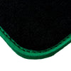 BMW 7 Series G11 (2015-2021) 2 x Green Trim AutoWin Black Floor Mats
