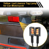 Motorcycle Yellow Universal 2 x License Plate Light 12V LED Tag Lamp