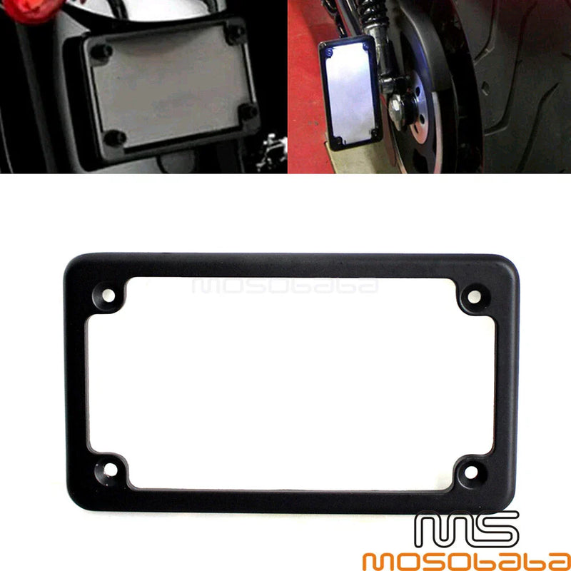 Harley Scooter Chopper 4" x 7" Chrome License Plate Frame Bracket