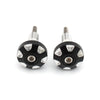 BMW R18 Black White Aluminum Handlebar Grip Ends Caps (2020-2023)
