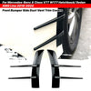 Benz A-Class Black Front Bumper Spoiler Side Air Intake Cover (2018–2023)