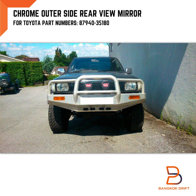Toyota Hilux Ute 88-96 LH Chrome Wing Side Mirror