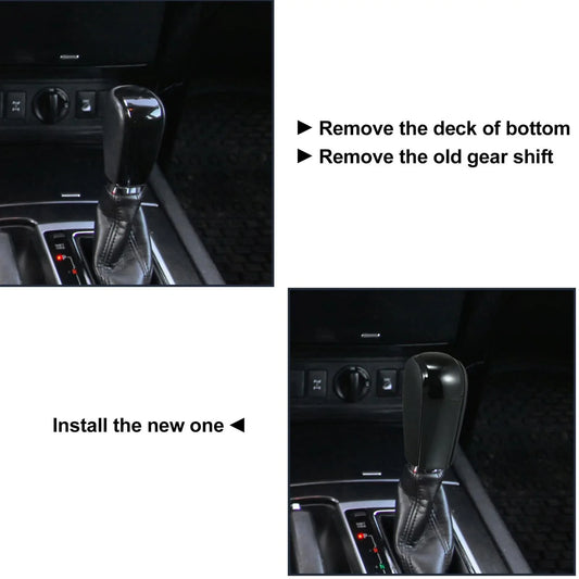 Gear Stick Shift for Toyota Land Cruiser Prado Faux Leather Black (2003-2023)