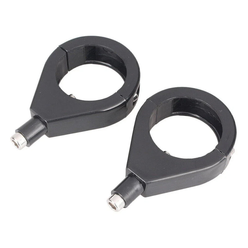 Harley Black 41mm ABS Turn Signal Indicator Fork Clamp Mount Bracket
