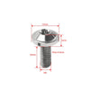 Motorcycle Bike 6 x M5x25mm Alloy Torx Head Screws