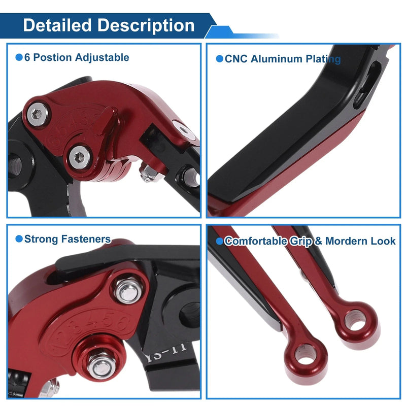 Honda X11 1999-2002 Red Black Adjustable Brake Clutch Levers