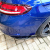 Benz C205 C63 AMG 2 x Black Rear Bumper Side Spoiler Covers (2015-2021)
