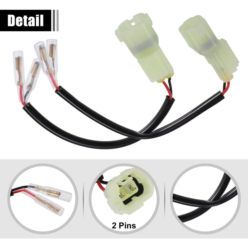 Honda  2 x Motorcycle Turn Signal Cable Adapter Connectors