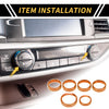Ford F-150 XLT (2016-2019) Orange 1 Set Air Conditioning Button Cover Trim