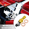 1 Set Motorcycle Master Cylinder Caliper M10x1.0 Bleeder Screw Cap Gold Tone