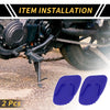 Universal Motorcycle Kickstand Pad 3.54x2.36 in Blue 2 x Pcs