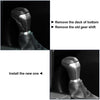 Toyota Tacoma Black Leather Silver Tone Automatic Gear Stick Shift Knob