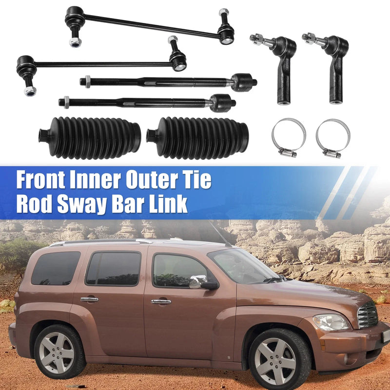 Chevrolet Cobalt 8 Pcs Front Inner Outer Tie Rod Sway Bar Link (2005-2010)