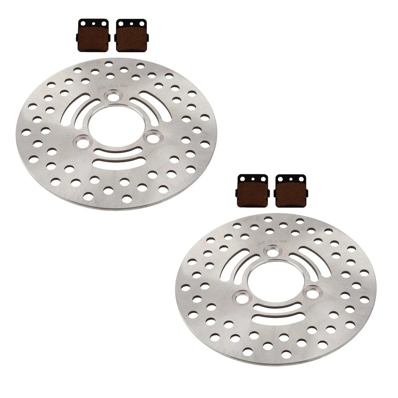 Arctic Cat DVX400 2 x Front Brake Rotors & Semi-Metallic Pads (2004–2008)
