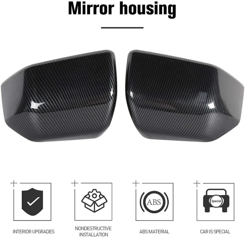Ford F150 Carbon Black Rearview Mirror Cover Trim (2015-2020)