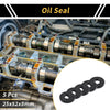 Oil Seal Rotary Shaft Seal NBR Rubber 25x52x8mm Black 5 Pcs