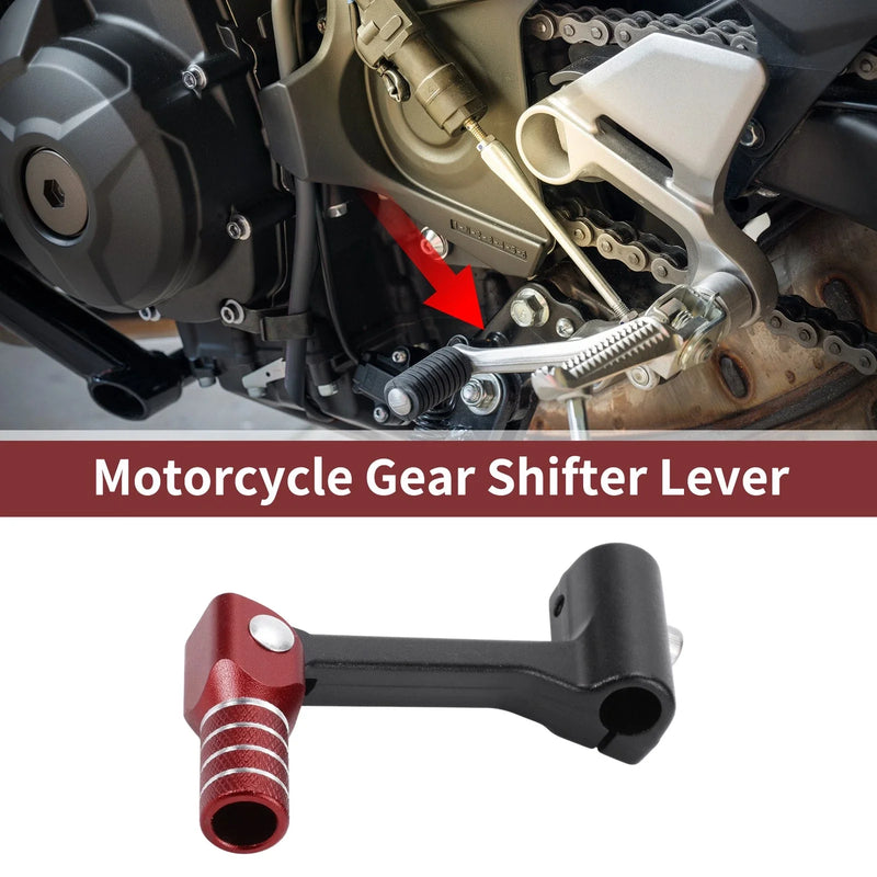Bosuer Cheetah Black Red Folding Gear Shifter Lever