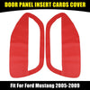 Ford Mustang Red Microfiber Leather Door Panel Insert Cards Cover