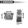 Jeep Cherokee (2014-2021) Black Silver Brake Accelerator Pedal Covers