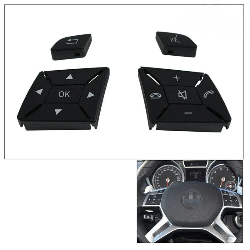 Benz GL Steering Wheel Control Switch Button Cover Kit (2013–2015)
