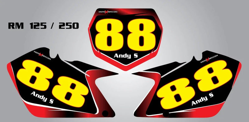 Suzuki RM 125 / 250 Custom Number Plates