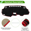 Toyota Wish 2010-2018 Sun Protector Black Red Dashboard Cover Mat