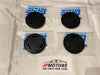 Make Model Center Caps 70mm Genuine Emblem Black Gold 3D Logo 4pcs