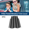 Honda Accord 6pcs Black Carbon Fiber Car Pillar Window Trim Covers (13-17)