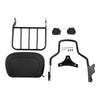 Harley Touring Chrome/Black Sissy Bar Backrest Luggage Rack (1997-2008)