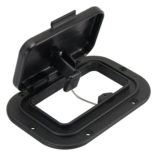 Caravan/Boat Air Vent Scupper Black Nylon Deck Scupper Large 238mm x 145mm