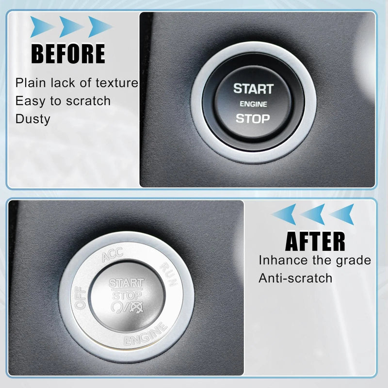 Dodge Charger Challenger Engine Start Stop Button Cover Kit (2015-2023)