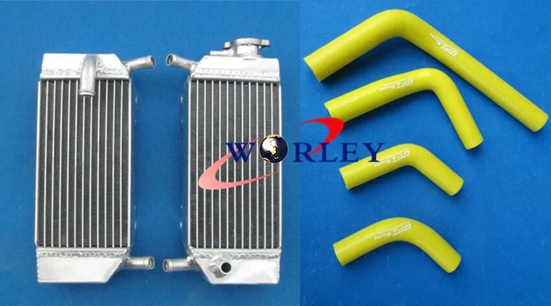 Honda CRF250R CRF250X Aluminum Radiator & Hose (2004-2009)
