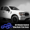 Ford F-150 7 x Blue AC Climate Control Ring Knob Trim Covers (2021-2022)