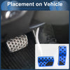 Jeep Wrangler (2018-2024) Blue Automatic Foot Accelerator Pedal Covers 2 x