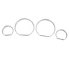 BMW 3 Series E46 Silver Dashboard Instrument Gauge Panel Ring Cover (2000-2006)
