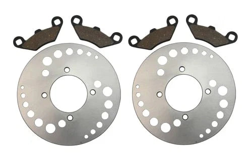 Polaris Predator 500 2 x Front Disc Brake Rotors & Semi-Metallic Pads