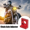 Motorcycle 4pcs 12mm Dia Hole Chain Adjuster Block Tensioners Red Metal