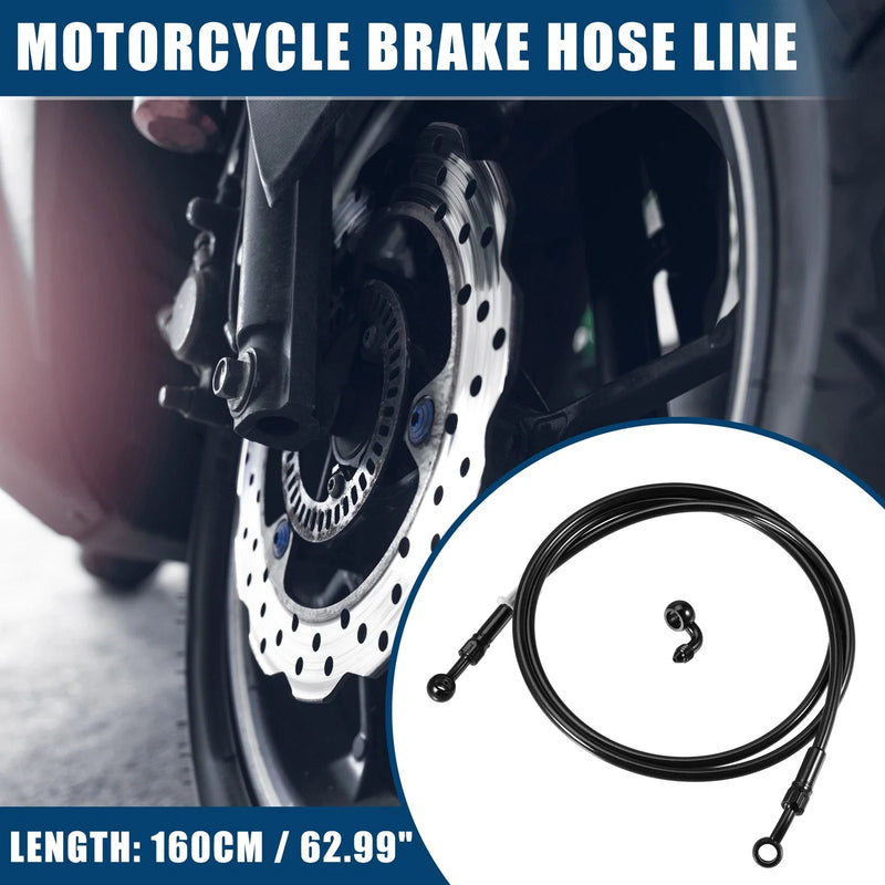 Motorcycle Brake Line 160cm Oil Hose Fitting Banjo