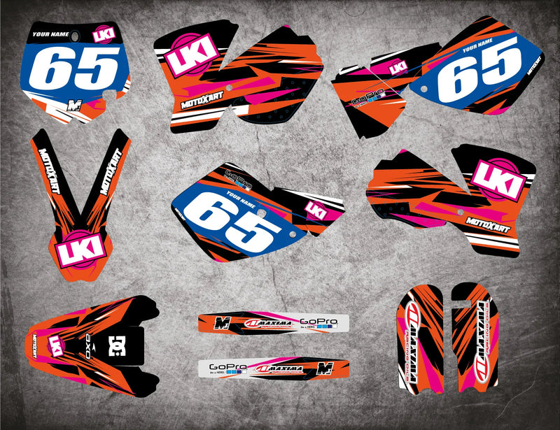 KTM 65 Full Graphics Kit Decals Stickers Custom (2002-2008)