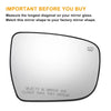 Nissan Rogue, Pathfinder Right Side Heated White Mirror Glass (2008-2023)