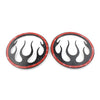 Harley Electra Glide Black Flame Speaker Grill Accent Trim Cover (2009-2023)
