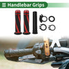 Make Model 7/8" 22mm Motorcycle Hand Grips Rubber Black Red