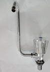 Single Tap Faucet Right Hand Blue Cold 360° Fold Down Chrome Plated Brass