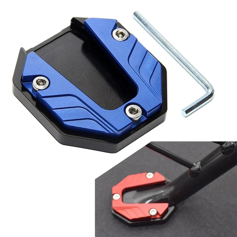 Motorcycle Bikes - Blue Kickstand Extender Pad