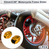 Motorcycle 2 x 16mm Aluminum Alloy Motorcycle Slider Frame Gold Tone