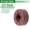 Oil Seal 10x25x10mm Brown 5 Pcs