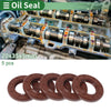 Oil Seal 20x35x5mm Rotary Shaft Seal FKM Rubber Brown 5 Pcs
