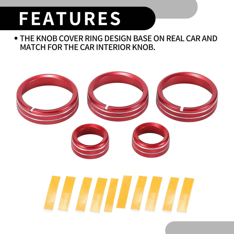 Mazda MX-5 (2009-2015) - 5 Pcs Media Volume Switch Knob Cover Ring