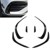Mercedes Benz C-Class 6 Pcs Black Front Bumper Lip Splitter Spoiler (2022-2023)