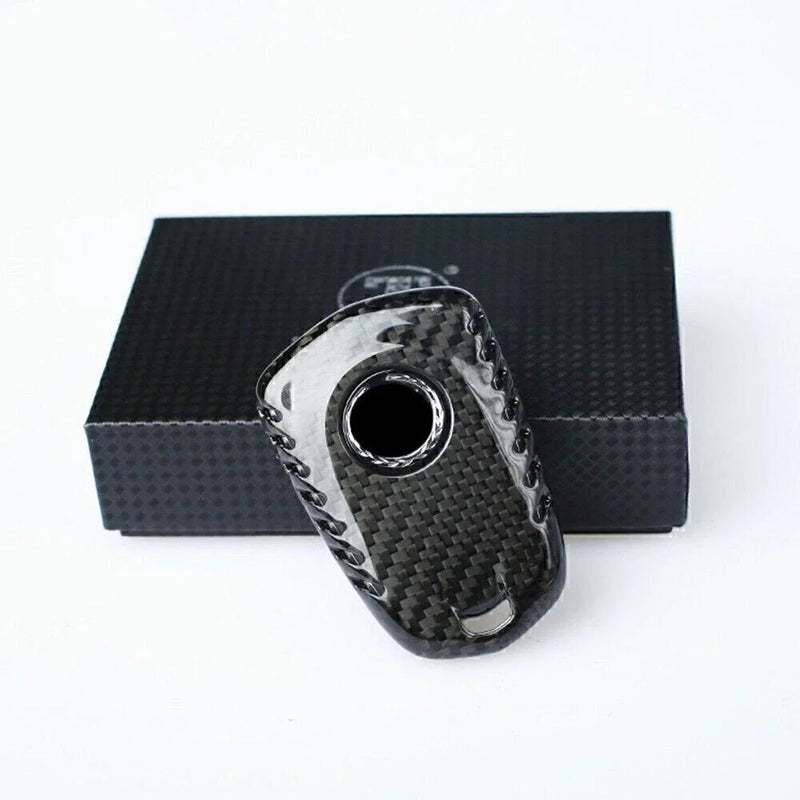 Cadillac CTS ATS V Black Carbon Fiber Key Case Cover (2014-2019)
